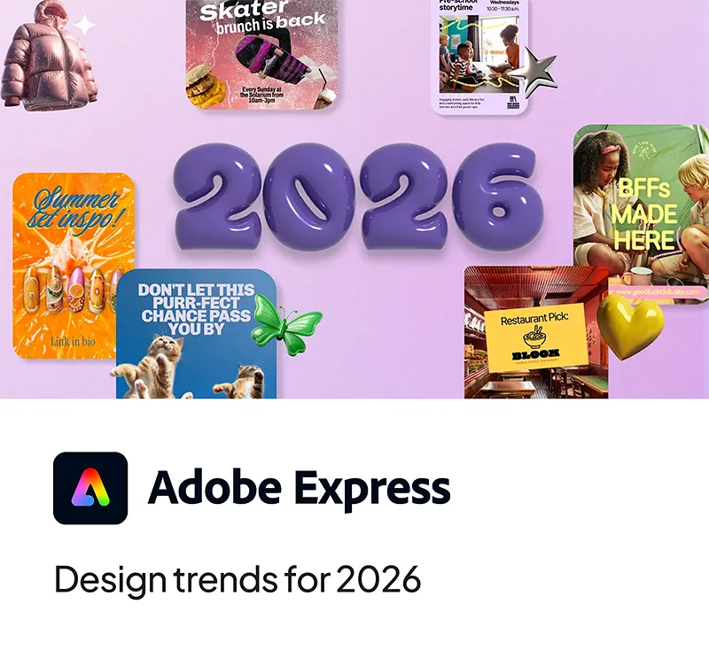 Link til Adobe artikkel: Design trends for 2026